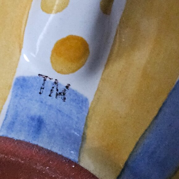 MACKENZIE CHILDS PICCADILLY COURTLY CHECK CERAMIC AURORA COFFEE TEA MUG CUP - Picture 8 of 8